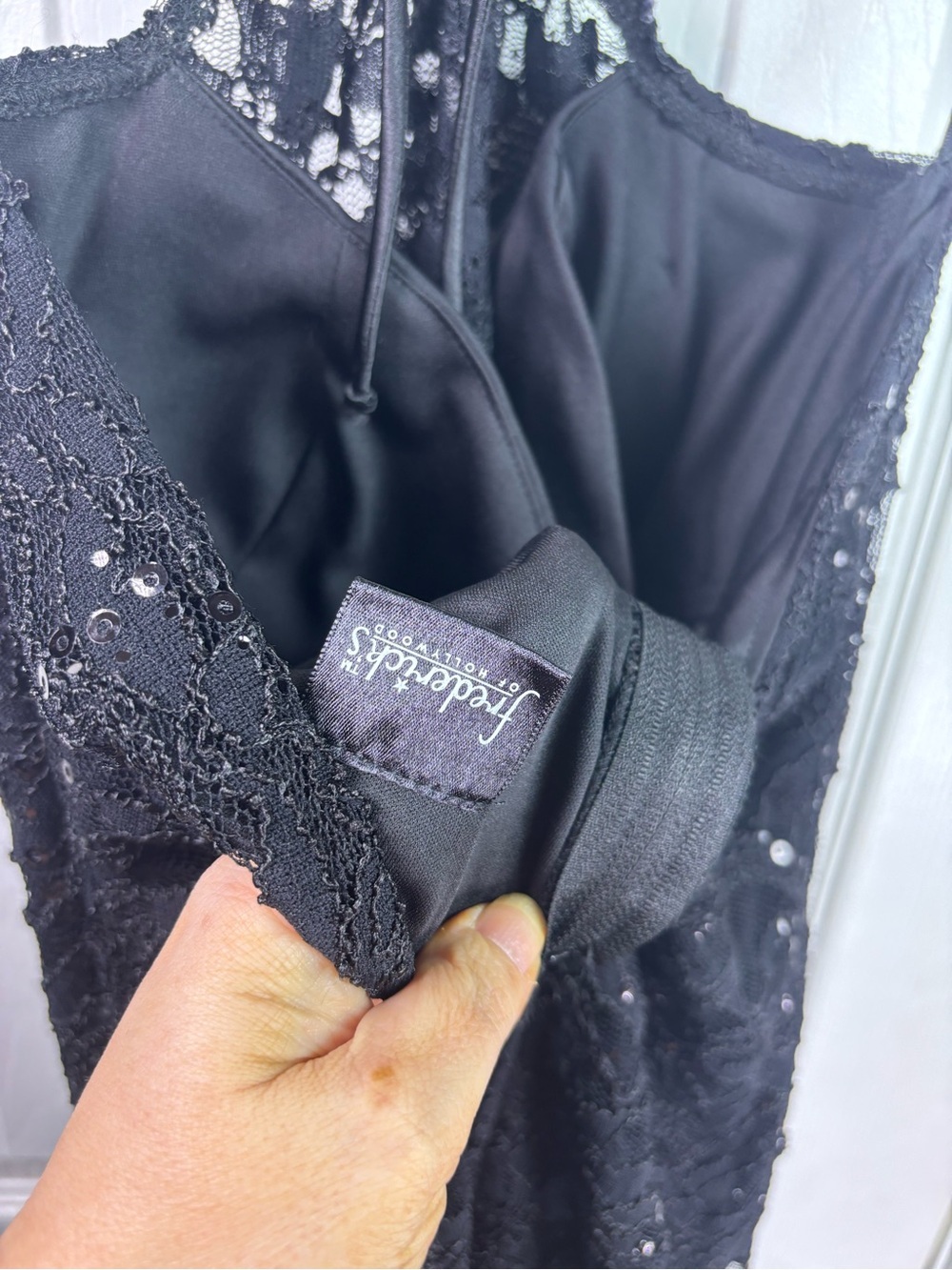 Fredericks of Hollywood Black Lace Halter Neck Dress XL - Picture 14 of 15
